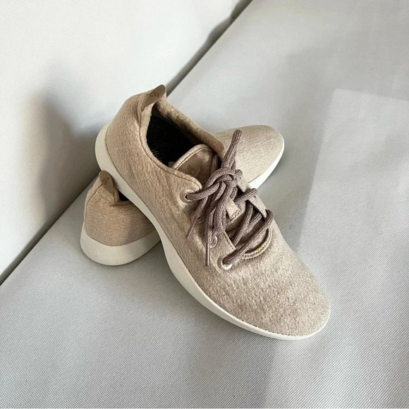 Allbirds Men’s Wool Runner Sneakers Size 9 Oatmeal Light Brown Mizzles - Picture 5 of 12